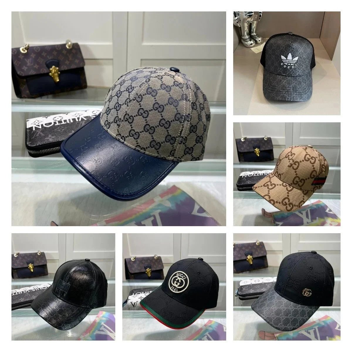 Assorted baseball caps